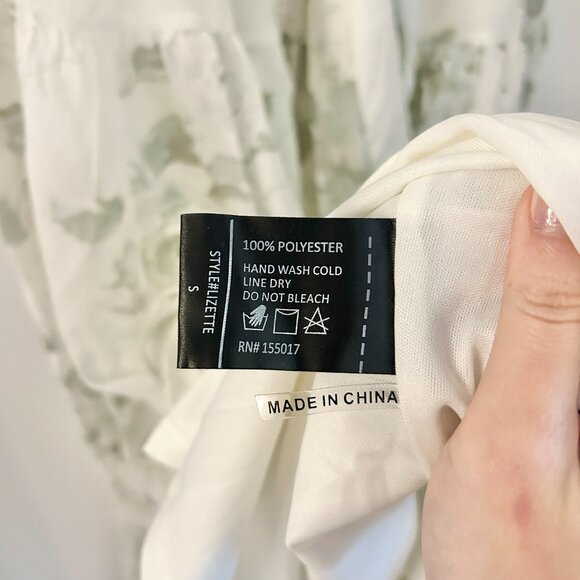 Baltic Born Lizette Maxi Dress in White Green Sage Floral Size S NWOT - Picture 8 of 10